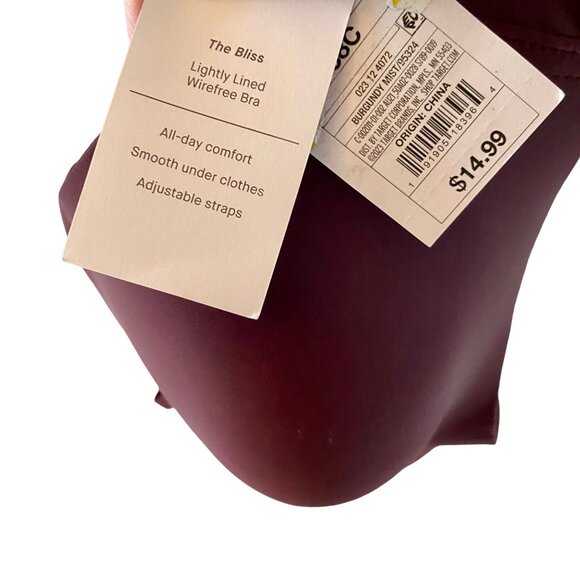 Auden The Bliss Lightly Lined Wirefree Bra Adjustable Straps 38C NEW NWT - Picture 8 of 9